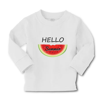Baby Clothes Hello Summer Watermelon Food & Beverage Fruit Boy & Girl Clothes