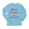 Baby Clothes I Love My Grandma and Grandpa Grandfather Boy & Girl Clothes Cotton