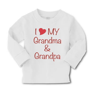 Baby Clothes I Love My Grandma and Grandpa Grandfather Boy & Girl Clothes Cotton