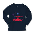 Baby Clothes Hooked on Daddy Fishing Fisherman Dad Father's Day Cotton