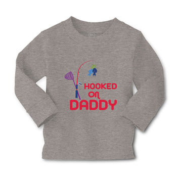 Baby Clothes Hooked on Daddy Fishing Fisherman Dad Father's Day Cotton