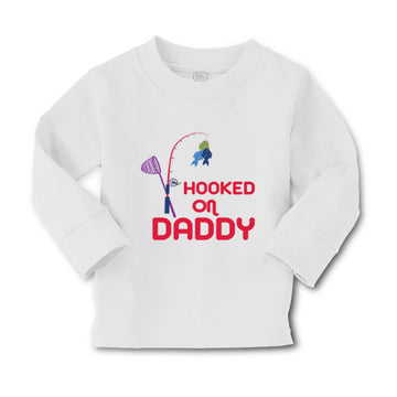 Baby Clothes Hooked on Daddy Fishing Fisherman Dad Father's Day Cotton