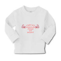 Baby Clothes I Get My Muscles from My Daddy Gym Workout Dad Father's Day Cotton - Cute Rascals