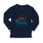 Baby Clothes Born to Go Fishing with Dad Fisherman Dad Father's Day Cotton - Cute Rascals