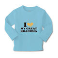 Baby Clothes I Love My Great Grandma Grandparents A Boy & Girl Clothes Cotton