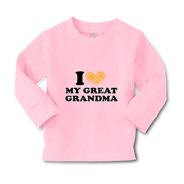 Baby Clothes I Love My Great Grandma Grandparents A Boy & Girl Clothes Cotton