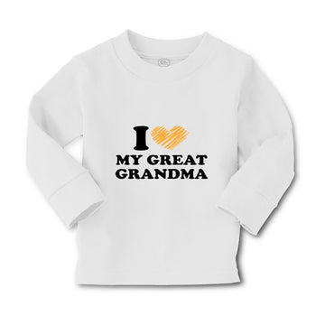 Baby Clothes I Love My Great Grandma Grandparents A Boy & Girl Clothes Cotton