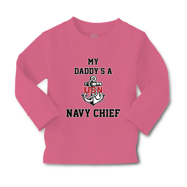 Baby Clothes My Daddy's A Navy Chief Dad Father's Day Boy & Girl Clothes Cotton - Cute Rascals