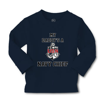 Baby Clothes My Daddy's A Navy Chief Dad Father's Day Boy & Girl Clothes Cotton