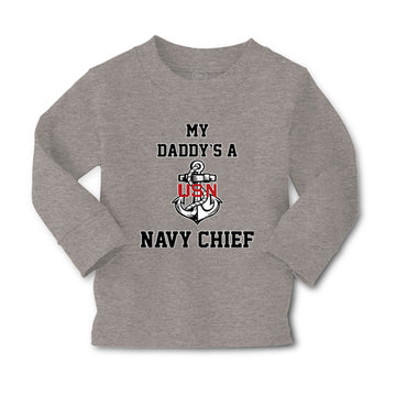 Baby Clothes My Daddy's A Navy Chief Dad Father's Day Boy & Girl Clothes Cotton