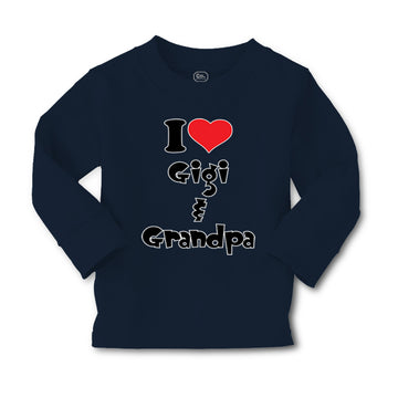 Baby Clothes I Love My Gigi and Grandpa Grandparents Boy & Girl Clothes Cotton