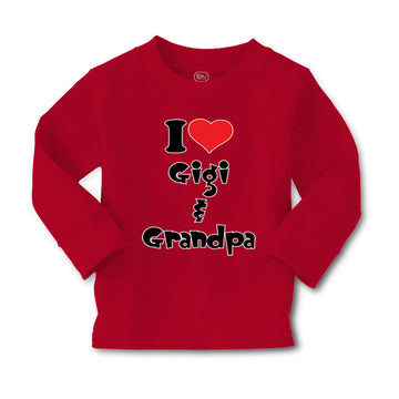 Baby Clothes I Love My Gigi and Grandpa Grandparents Boy & Girl Clothes Cotton