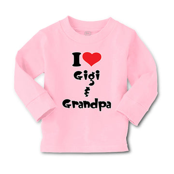 Baby Clothes I Love My Gigi and Grandpa Grandparents Boy & Girl Clothes Cotton