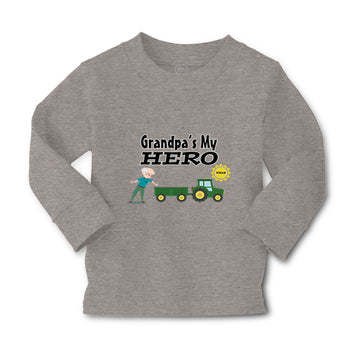 Baby Clothes Grandpa's My Hero Grandpa Grandfather Boy & Girl Clothes Cotton