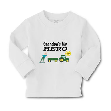 Baby Clothes Grandpa's My Hero Grandpa Grandfather Boy & Girl Clothes Cotton