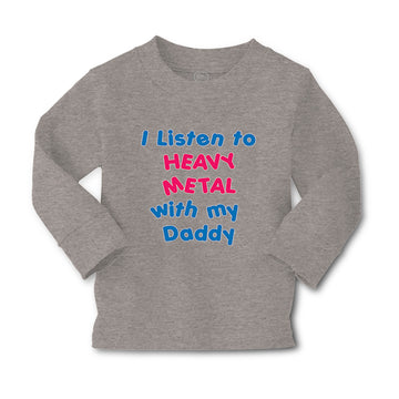 Baby Clothes I Listen to Heavy Metal with My Daddy Dad Father's Day Cotton