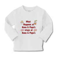 Baby Clothes What Happens at Nana & Papa's Stays at Nana & Papa's Cotton - Cute Rascals