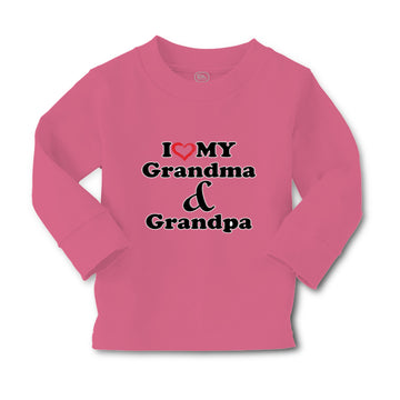 Baby Clothes I Love My Grandma and Grandpa Grandparents B Boy & Girl Clothes