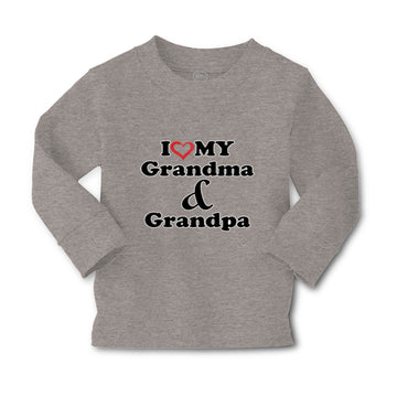 Baby Clothes I Love My Grandma and Grandpa Grandparents B Boy & Girl Clothes