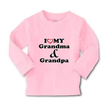 Baby Clothes I Love My Grandma and Grandpa Grandparents B Boy & Girl Clothes