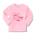 Baby Clothes My Nana Love Love Loves Me Grandmother Grandma Style D Cotton