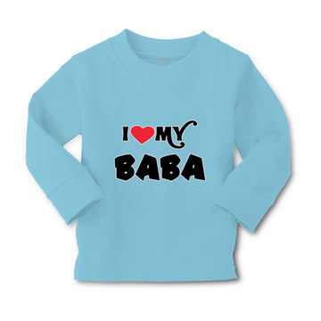 Baby Clothes I Heart Love My Baba Dad Father's Day Boy & Girl Clothes Cotton