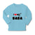 Baby Clothes I Heart Love My Baba Dad Father's Day Boy & Girl Clothes Cotton - Cute Rascals