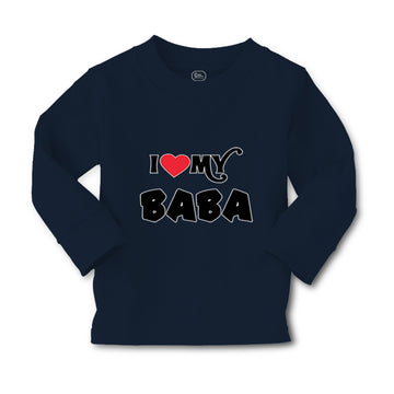 Baby Clothes I Heart Love My Baba Dad Father's Day Boy & Girl Clothes Cotton