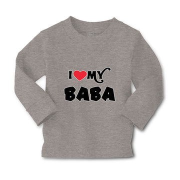 Baby Clothes I Heart Love My Baba Dad Father's Day Boy & Girl Clothes Cotton