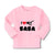 Baby Clothes I Heart Love My Baba Dad Father's Day Boy & Girl Clothes Cotton - Cute Rascals