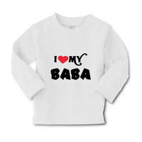 Baby Clothes I Heart Love My Baba Dad Father's Day Boy & Girl Clothes Cotton - Cute Rascals