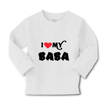 Baby Clothes I Heart Love My Baba Dad Father's Day Boy & Girl Clothes Cotton
