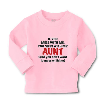Baby Clothes If You Mess with Me You Mess with My Auntie Aunt Funny Style A