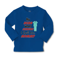 Baby Clothes My Hero Wears Scrubs I Call Her Mommy Doctor Nurse Cotton - Cute Rascals
