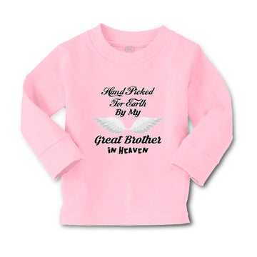 Baby Clothes Hand Picked for Earth by My Great Brother in Heaven Cotton