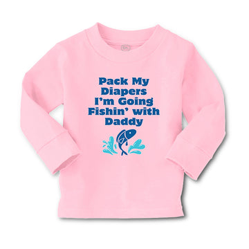 Baby Clothes Pack My Diapers I'M Going Fishing with Daddy Dad Father's Day