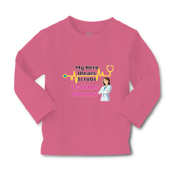 Baby Clothes My Hero Wears Scrubs I Call Her Mommy Doctor Nurse Rn Cotton
