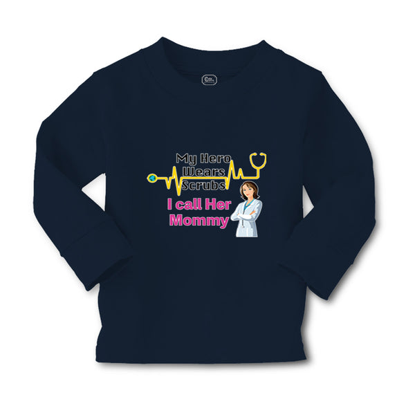 Baby Clothes My Hero Wears Scrubs I Call Her Mommy Doctor Nurse Rn Cotton - Cute Rascals