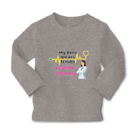 Baby Clothes My Hero Wears Scrubs I Call Her Mommy Doctor Nurse Rn Cotton - Cute Rascals