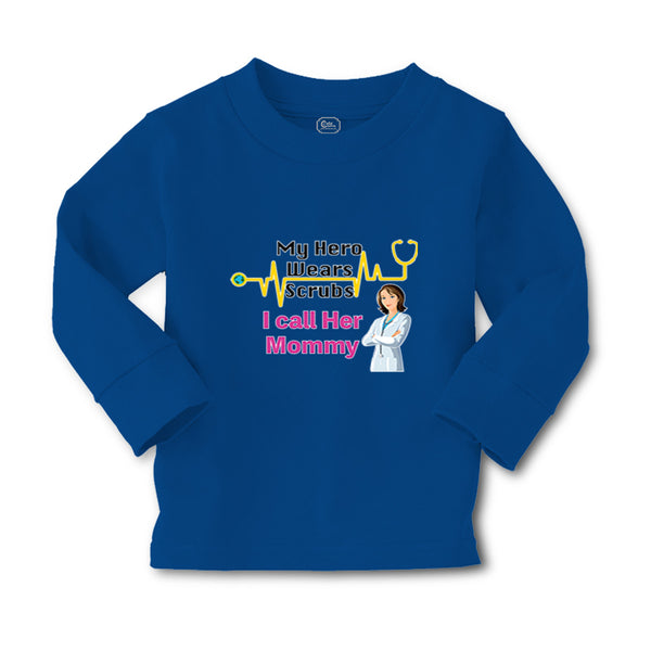Baby Clothes My Hero Wears Scrubs I Call Her Mommy Doctor Nurse Rn Cotton - Cute Rascals
