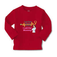 Baby Clothes My Hero Wears Scrubs I Call Her Mommy Doctor Nurse Rn Cotton - Cute Rascals