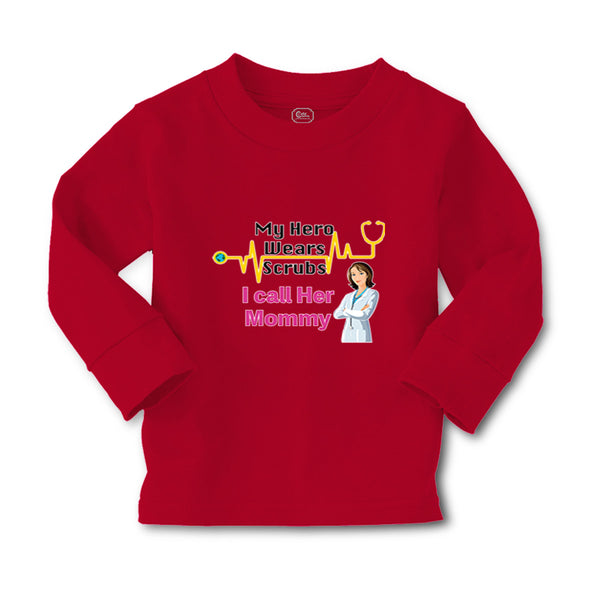 Baby Clothes My Hero Wears Scrubs I Call Her Mommy Doctor Nurse Rn Cotton - Cute Rascals