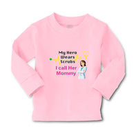 Baby Clothes My Hero Wears Scrubs I Call Her Mommy Doctor Nurse Rn Cotton - Cute Rascals