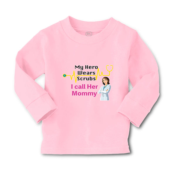 Baby Clothes My Hero Wears Scrubs I Call Her Mommy Doctor Nurse Rn Cotton - Cute Rascals