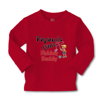 Baby Clothes Papaw's Little Fishing Buddy Grandpa Grandfather Dad Father's Day