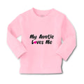 Baby Clothes My Auntie Loves Me Aunt Funny Style F Boy & Girl Clothes Cotton