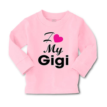 Baby Clothes I Love My Gigi Grandmother Grandma Boy & Girl Clothes Cotton