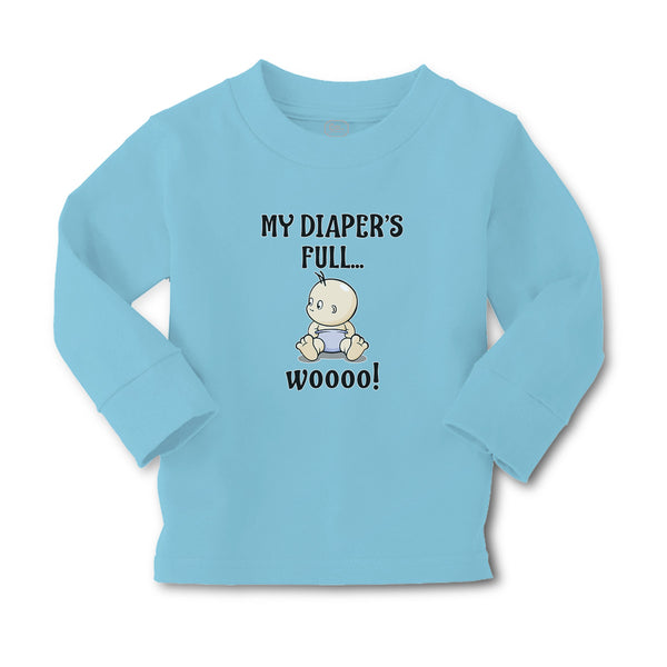 Baby Clothes My Diaper's Full Woooo! Boy & Girl Clothes Cotton - Cute Rascals