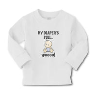 Baby Clothes My Diaper's Full Woooo! Boy & Girl Clothes Cotton - Cute Rascals