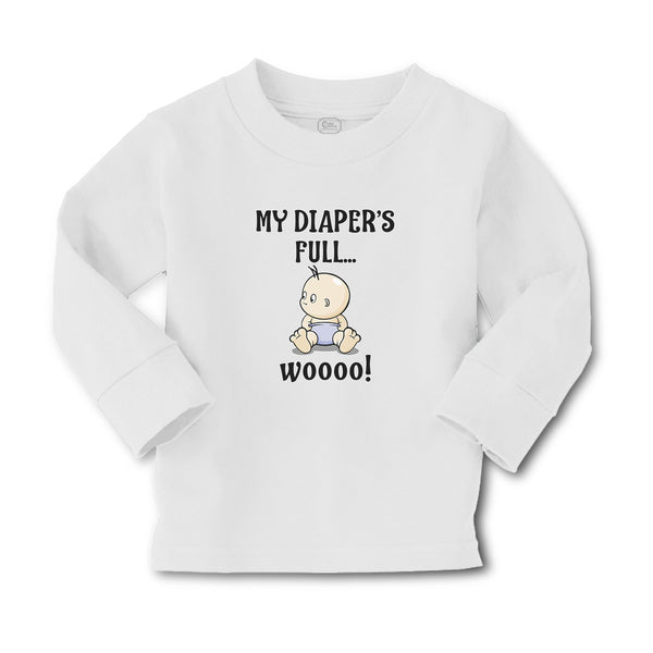 Baby Clothes My Diaper's Full Woooo! Boy & Girl Clothes Cotton - Cute Rascals